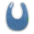 Bavoir bébé coton bio - Bleu 2ème âge (24 cm)