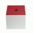 Boîte carrée laquée Rouge