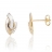 Boucles d oreilles or bicolore oxydes