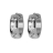 Boucles d'oreille acier demi créoles étoilées