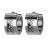 Boucles d'oreille acier demi créoles motif toile d'araignée noir