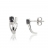 Boucles d'oreille argent, diamant et saphir