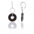 Boucles d'oreille argent et bois d'ébène ELLE JEWELRY
