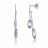 Boucles d'oreille argent et cristal lavande