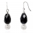 Boucles d'oreille argent et onyx