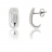 Boucles d'oreille argent et oxydes de zirconium