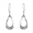 Boucles d'oreille argent forme goutte froissée ajourée