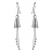 Boucles d'oreille argent pendant chainettes et petites boules