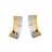 Boucles d'oreille bicolore fermoir poussettes