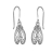 Boucles d'oreille cigale fermoir crochet argent rhodié