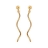 Boucles d'oreille forme virage + pastille fermoir poussettes pla