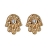 Boucles d'oreille main de fatma avec pierre blanche plaqué or