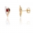 Boucles d'oreille or diamant et saphir