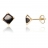 Boucles d'oreille or et onyx noir