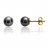Boucles d'oreille or et perle noire de Tahiti