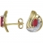Boucles d'oreille or et rubis