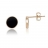 Boucles d'oreille or jaune et onyx rond 7mm