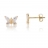 Boucles d'oreille or papillon