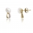 BOUCLES D'OREILLE OR PERLE BAROQUE ET DIAMANT