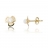 Boucles d'oreille or perle blanche laser