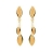 Boucles d'oreille pendant deux feuilles plaqué or