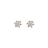 Boucles d'oreille plaqué or zirconia blanc solitaire