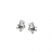 Boucles d'oreille poussette ourson argent