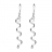Boucles d'oreille spirale fermoir crochet argent