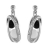 Boucles d'oreille tige argent rhodié cage perles imitation blanc