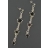 Boucles d'oreilles 3 étoiles noires