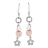 Boucles d'oreilles acier crochet pampilles coeur<a title='composition florale pour la saint-valentin' href='http://www.familyby.com/boutiques/detailCategorie/4211' style='text-decoration:none; color:#333'><strong> fleur</strong></a> et nacre