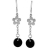 Boucles d'oreilles acier crochet pampilles<a title='composition florale pour la saint-valentin' href='http://www.familyby.com/boutiques/detailCategorie/4211' style='text-decoration:none; color:#333'><strong> fleur</strong></a> et rondelles no