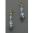 Boucles d'oreilles aquamarine Swarovski longue