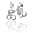 Boucles doreilles argent ELLE