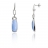 Boucles d'oreilles argent et oxyde pendant