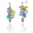 Boucles d'oreilles argent et pierres de couleur