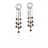 Boucles d'oreilles argent et quartz fumé collection ELLE JEWELRY