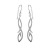 Boucles d'oreilles argent forme 8 stylisé fermoir crochet