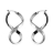 Boucles d'oreilles argent rhodié forme 8