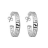 Boucles d'oreilles argent type créoles motif grec