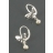 Boucles d'oreilles Babydoll noeud argent