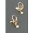 Boucles d'oreilles Babydoll noeud doré