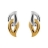 Boucles d'oreilles bicolore 2 gouttes fermoir tige