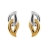 Boucles d'oreilles bicolore 2 gouttes fermoir tige