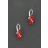 Boucles d'oreilles bonbon rouge