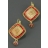 Boucles d'oreilles CALVI losanges rouges