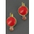 Boucles d'oreilles CALVI puce rouge