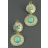 Boucles d'oreilles CALVI rosaces bleues