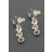 Boucles d'oreilles chaînon argenté