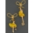 Boucles d'oreilles champagne Pas de deux